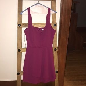 Emerald Sundae brand magenta fit and flare dress